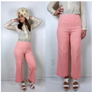 sz 30 vintage 70s CORAL high waist TROUSERS lg/28-32 pants xl flares bellbottoms